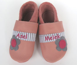  kokido Schuhe rosa mit Blüme und Namen