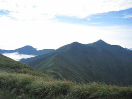 西朝日岳山頂からの眺め