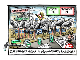 Randy Haas maakte deze treffende cartoon