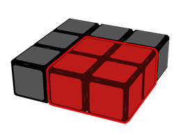 Desired 2x2x1 block.