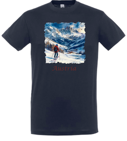 T-Shirt Ski Aquarell Nr. 42