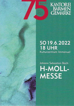 Konzertplakat Johann Sebastian Bach: h-Moll-Messe