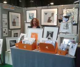 Lucy Gell showing her cat, dog, whippet, bird, bear and animal prints