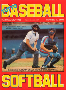 "Tuttobaseball Softball" (La foto di copertina dedicata all’umpire statunitense donna Pam Postema)