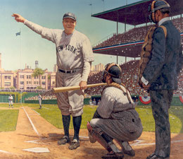 Nell'illustrazione la famosa “Called Shot”