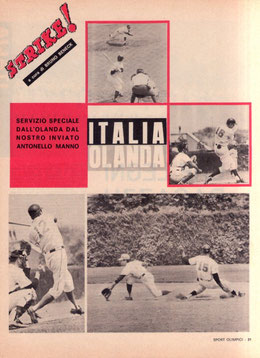 Una pagina del settimanale Sport Olimpici anno 1967