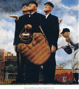 Game Called Because of Rain - Norman Rockwell 1948