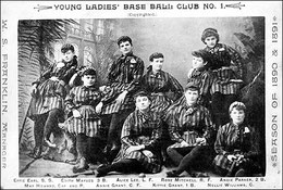 La prima immagine di baseball femminile risale al 1890-1891 (National Baseball Hall of Fame Library, Cooperstown, NY)