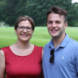 Nella foto con Luca, la mamma Elena Cavina