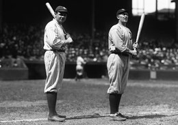 Nella foto Babe Ruth e Ty Cobb