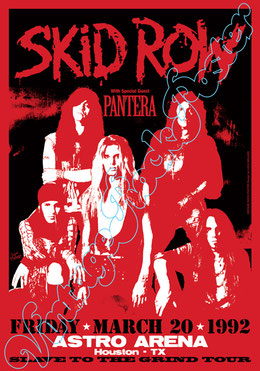 skid row, skid row poster, skid row concert, skid row houston, pantera