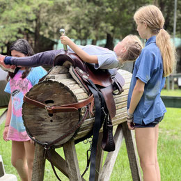 Western riding at camp is safe for beginners and advanced riders