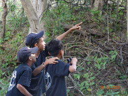 In the eco camp organized at the end of 2018, the children enjoyed nature observation with the textbook in hand