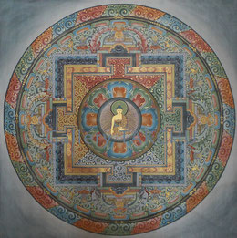 Mandala painted by Phuntsho Wangdi