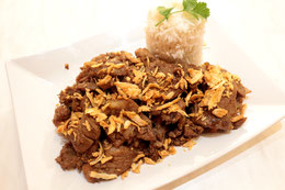 Thai Küche Mu Kratiam Schweinefleisch in Knoblauch Rezept