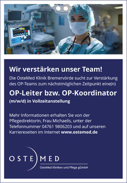 Stellenangebot BRV OP Leiter Koordinator