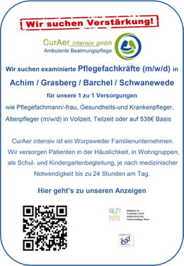 stellenanzeige fur achim grasberg barchel und schwanewede