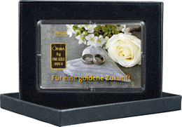Goldgeschenk Motiv Hochzeit mit 5 g Gold