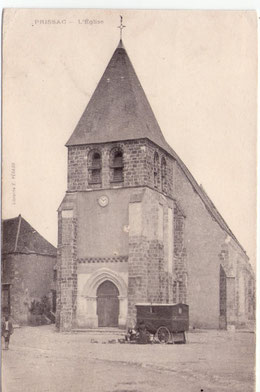 L'église vers 1900, carte postale ancienne