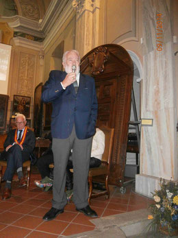 Arnaldo Malfatto durante la cerimonia di premiazione del 9-11-2014 alla sede dell'Erca - Nizza Monferrato (At)