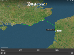 Channel crossing Le Touquet LFAT - Chichester Goodwood EGHR