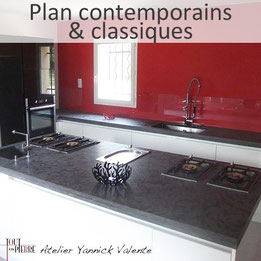 Plan de travail de cuisine en pierre contemporains classiques - Tout en pierre - Yannick Valente - Var