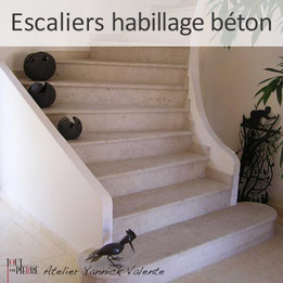 Escalier en pierre habillage béton - Yannick Valente - Tout en  pierre (Var 83)