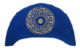 Meditationskissen Halbmond  gross basis royalblau