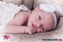 Baby Haarband mit Federn für Fotografie und Taufe