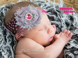 Mohair Haarband mit Blume