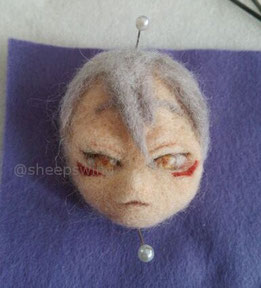 羊毛フェルト 作り方 鳴狐 刀剣乱舞