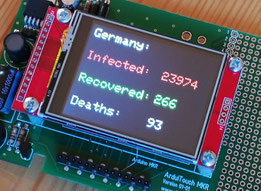 corona virus tracker for Arduino MKR Wifi 1010