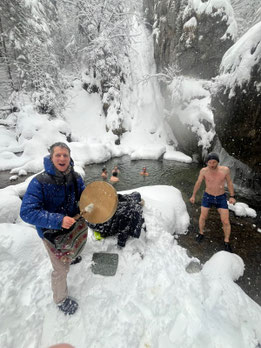 Michael Nuss beim Eisbaden