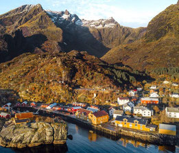 Nusfjord Arctic Resort von oben