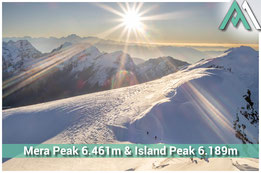 MERA PEAK 6.461M & ISLAND PEAK 6.189M Himalaya-Herausforderungen & Gipfelabenteuer in Nepal