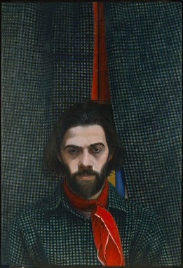 francois beaudry tempera tableau portrait richard gingras série le chercheur de trésors