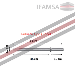 Pulseta tipo cincel 