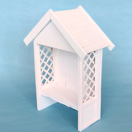 Miniatur-Laubenbank basteln