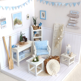 Miniatur-Strandzimmer 1:12