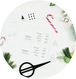 Bild: Geschenkanhänger für Advent und Weihnachten mit dieser Vorlage selber basteln; kostenlose Printable Geschenkanhänger zum ausdrucken und verpacken // gefunden auf www.partystories.de // #weihnachtsgeschenke #geschenkeverpacken #Geschenkanhänger 