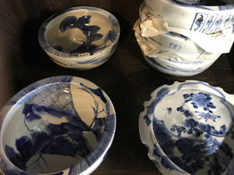 898『織部 千鳥 鮑形 三ッ足鉢』 /骨董品 古美術 古玩 アンティーク 898『