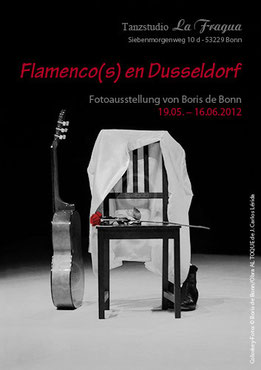 Titelfoto zur Fotoausstellung "Flamenco(s) en Dusseldorf" von Boris de Bonn in La Fragua; ein Flamenco-Stillleben / Colorkey-Foto by Boris de Bonn aus dem Bühnenstück "Al toque" von J. Carlos Lérida