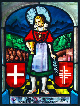 Glasscheibe für ETV-Ehrenmitglied Cäsar Zimmer, 1935.