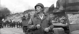 Robert Mitchum on Conche des Baleines, the beach used in the filming of the Omaha Beach scenes in "The Longest Day". 