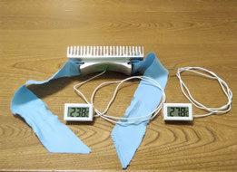 おでこ冷やす　布張りヒートシンク　発明研究所