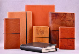 Buchhülle aus Leder Naht in Beige