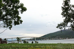 Blick auf Sortland, die "Blaue Stadt"