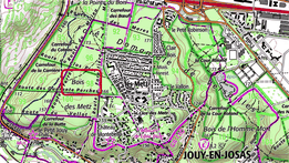 Localisation de la parcelle 98B dans le Bois des Metz.
