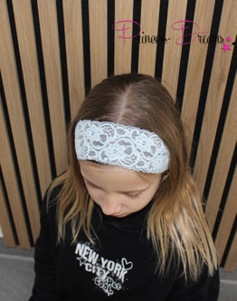 Elegantes Spitzen Haarband für Taufe und Hochzeit