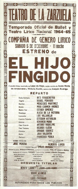 1964: Cartel del estreno de El Hijo Fingido